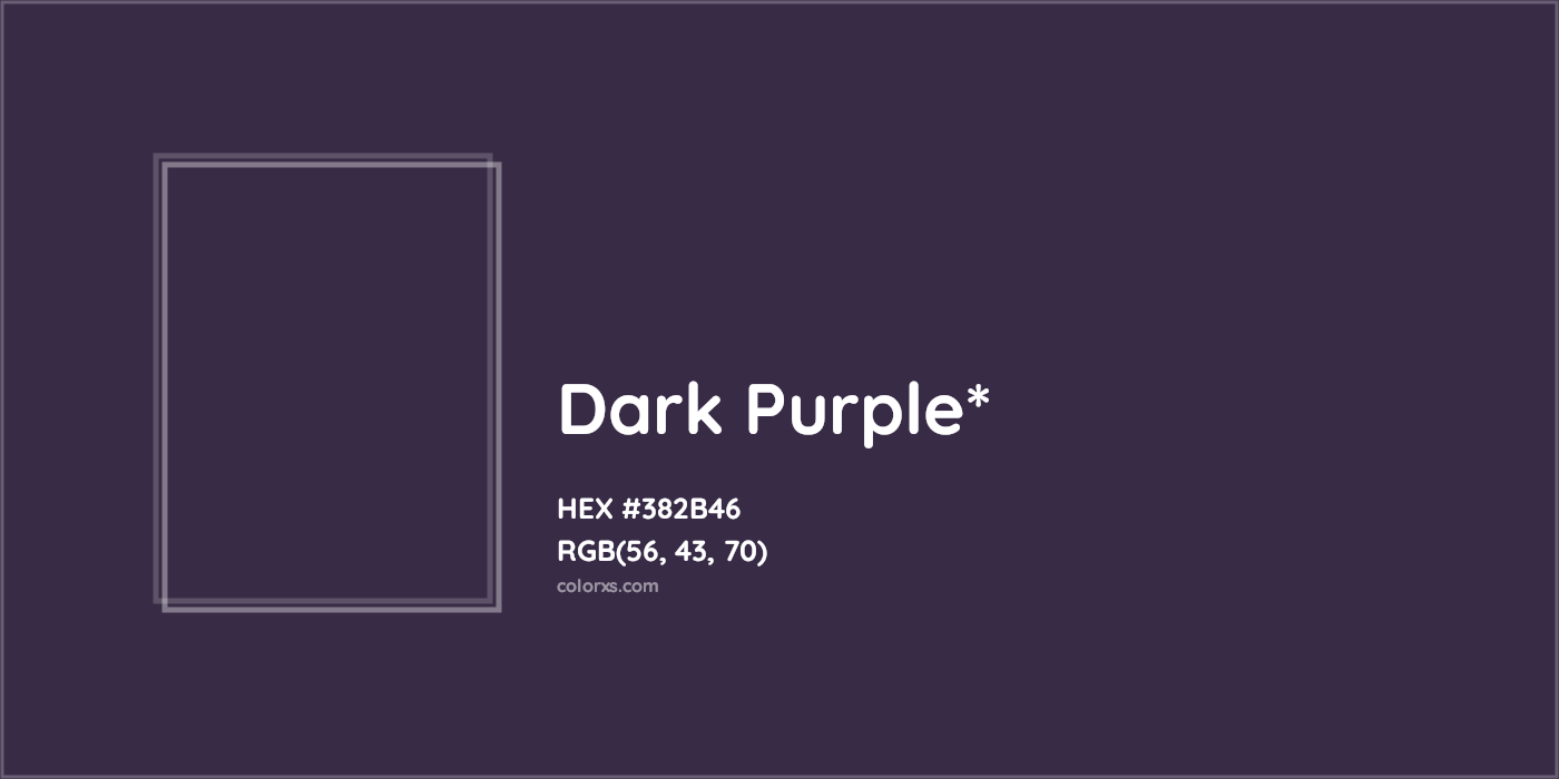 HEX #382B46 Color Name, Color Code, Palettes, Similar Paints, Images