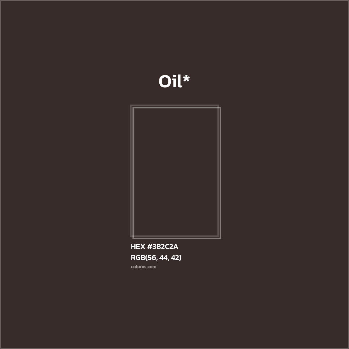 HEX #382C2A Color Name, Color Code, Palettes, Similar Paints, Images