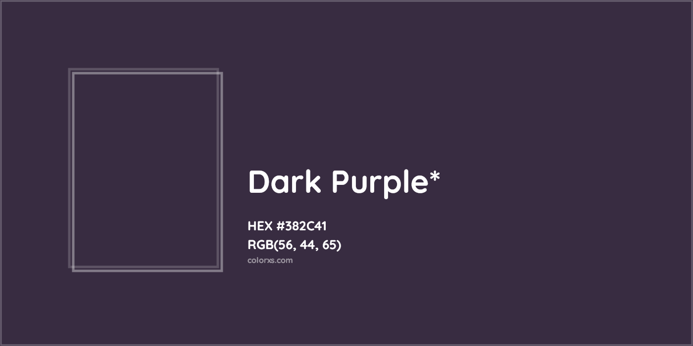 HEX #382C41 Color Name, Color Code, Palettes, Similar Paints, Images