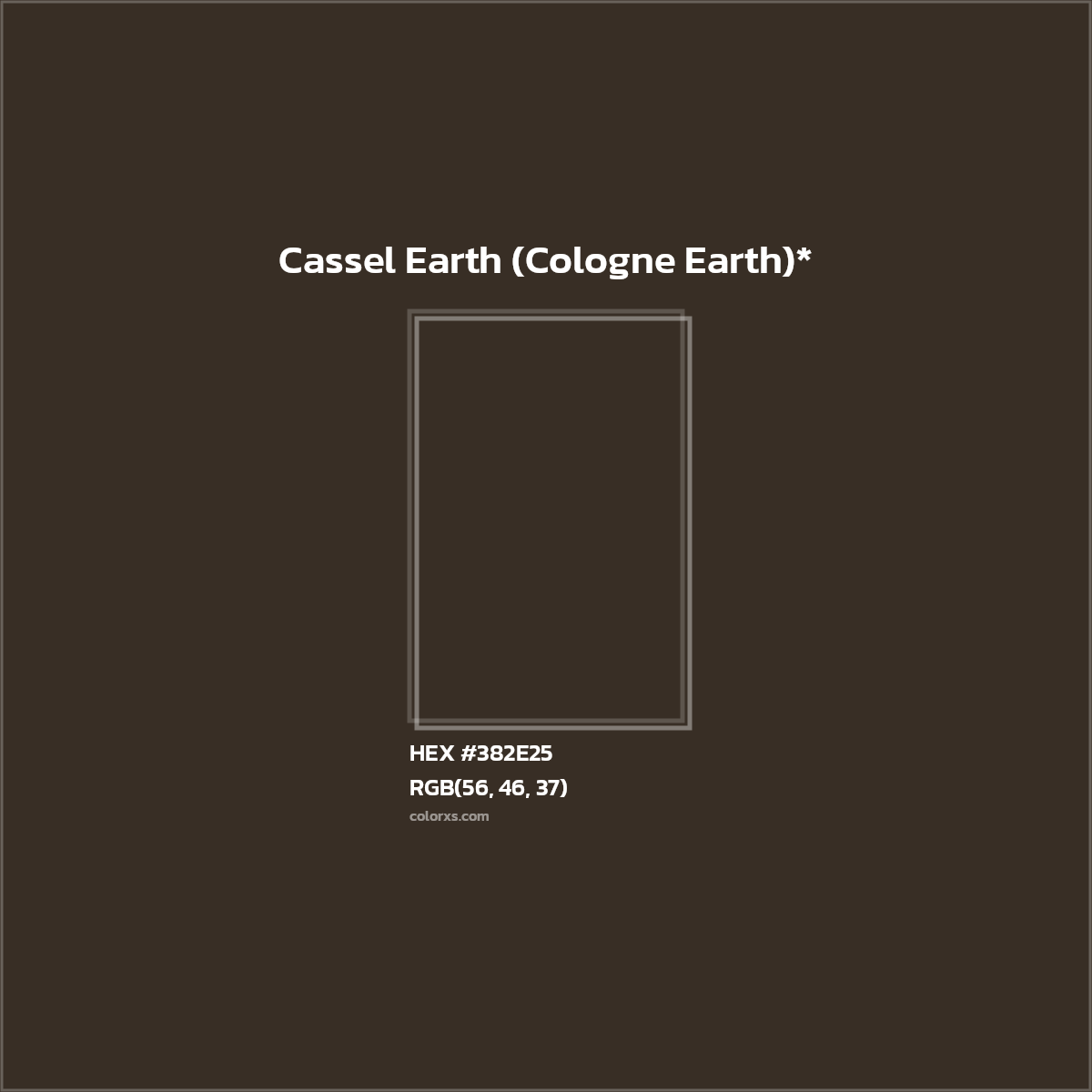 HEX #382E25 Color Name, Color Code, Palettes, Similar Paints, Images
