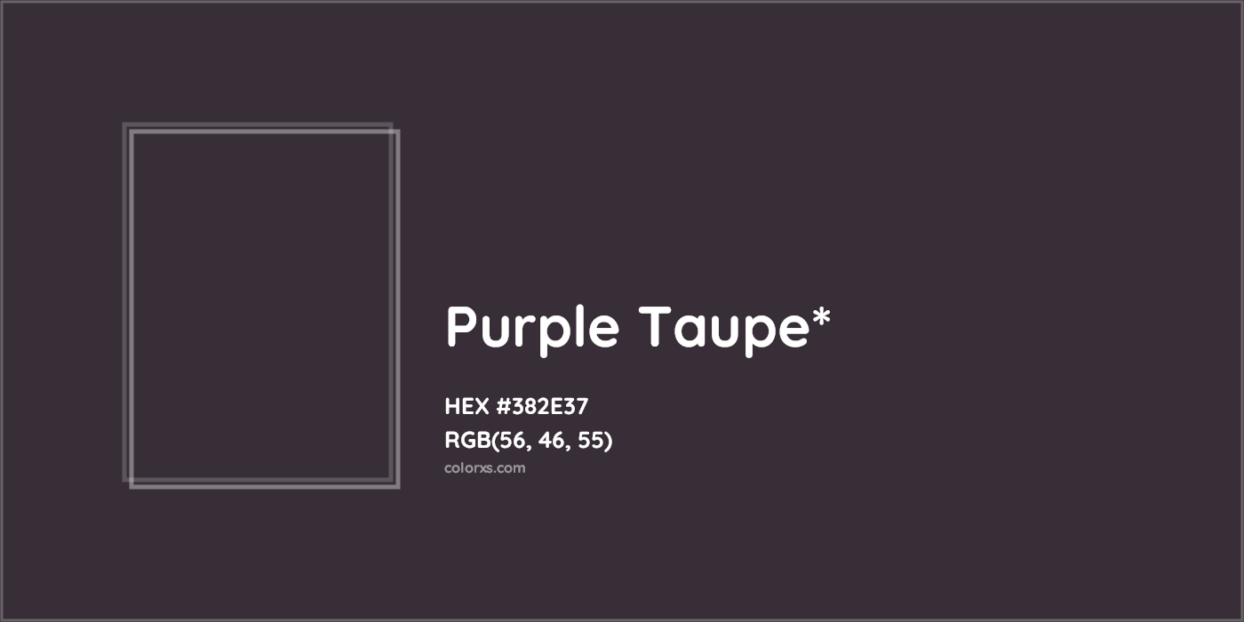 HEX #382E37 Color Name, Color Code, Palettes, Similar Paints, Images