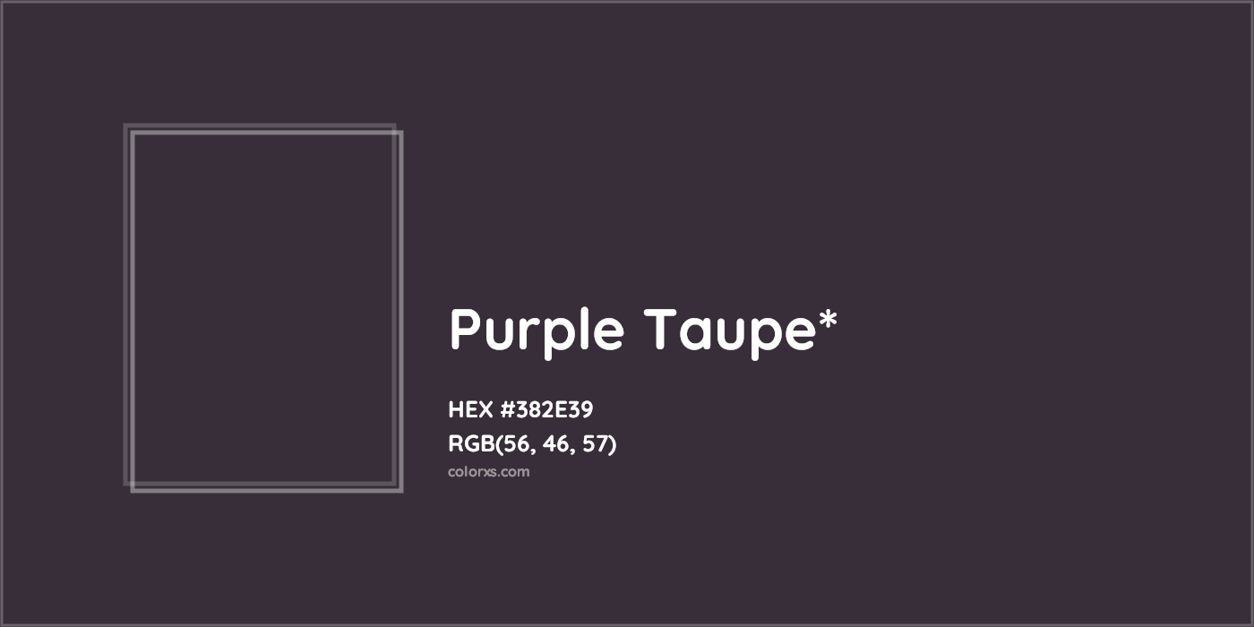 HEX #382E39 Color Name, Color Code, Palettes, Similar Paints, Images