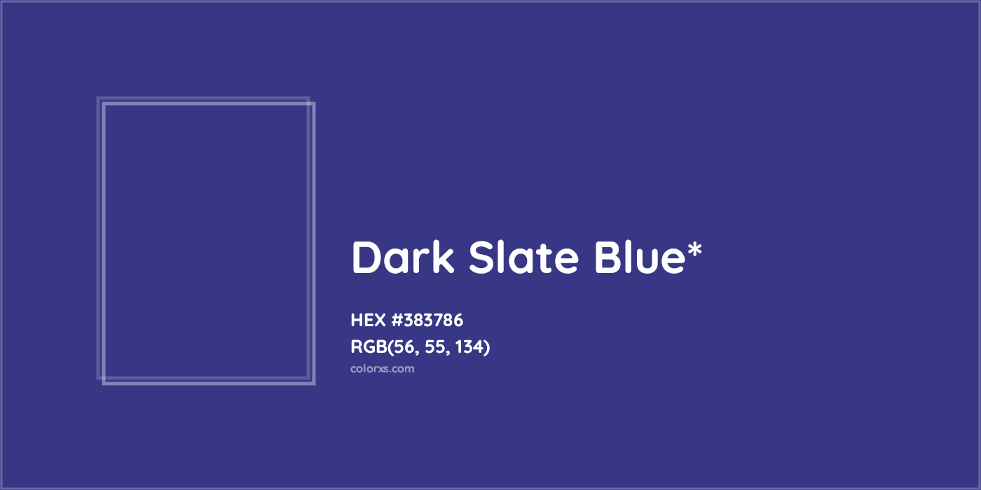 HEX #383786 Color Name, Color Code, Palettes, Similar Paints, Images