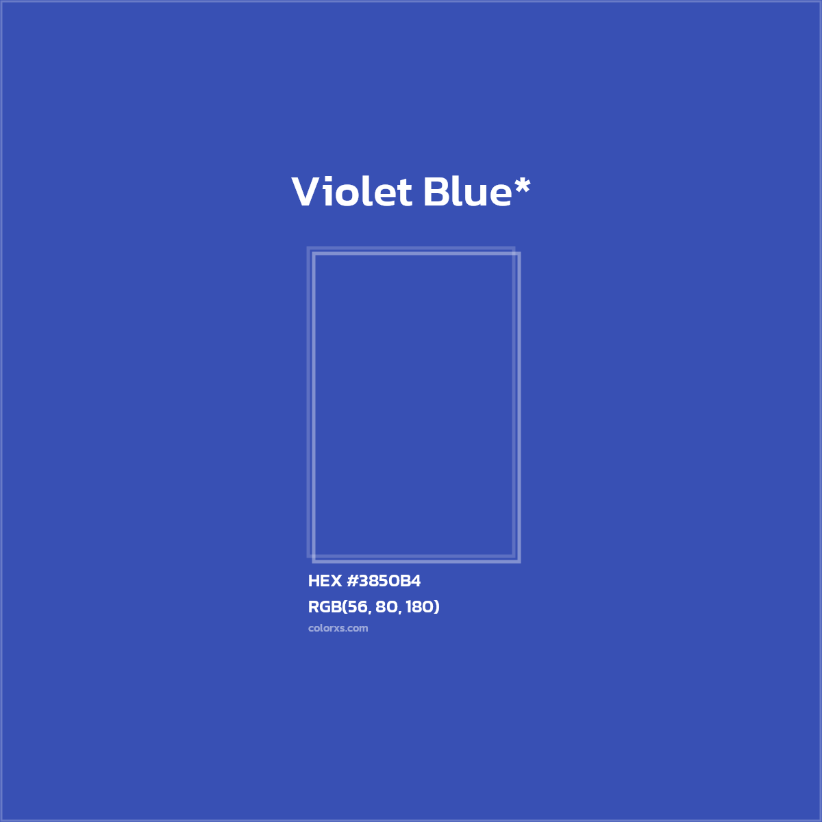 HEX #3850B4 Color Name, Color Code, Palettes, Similar Paints, Images
