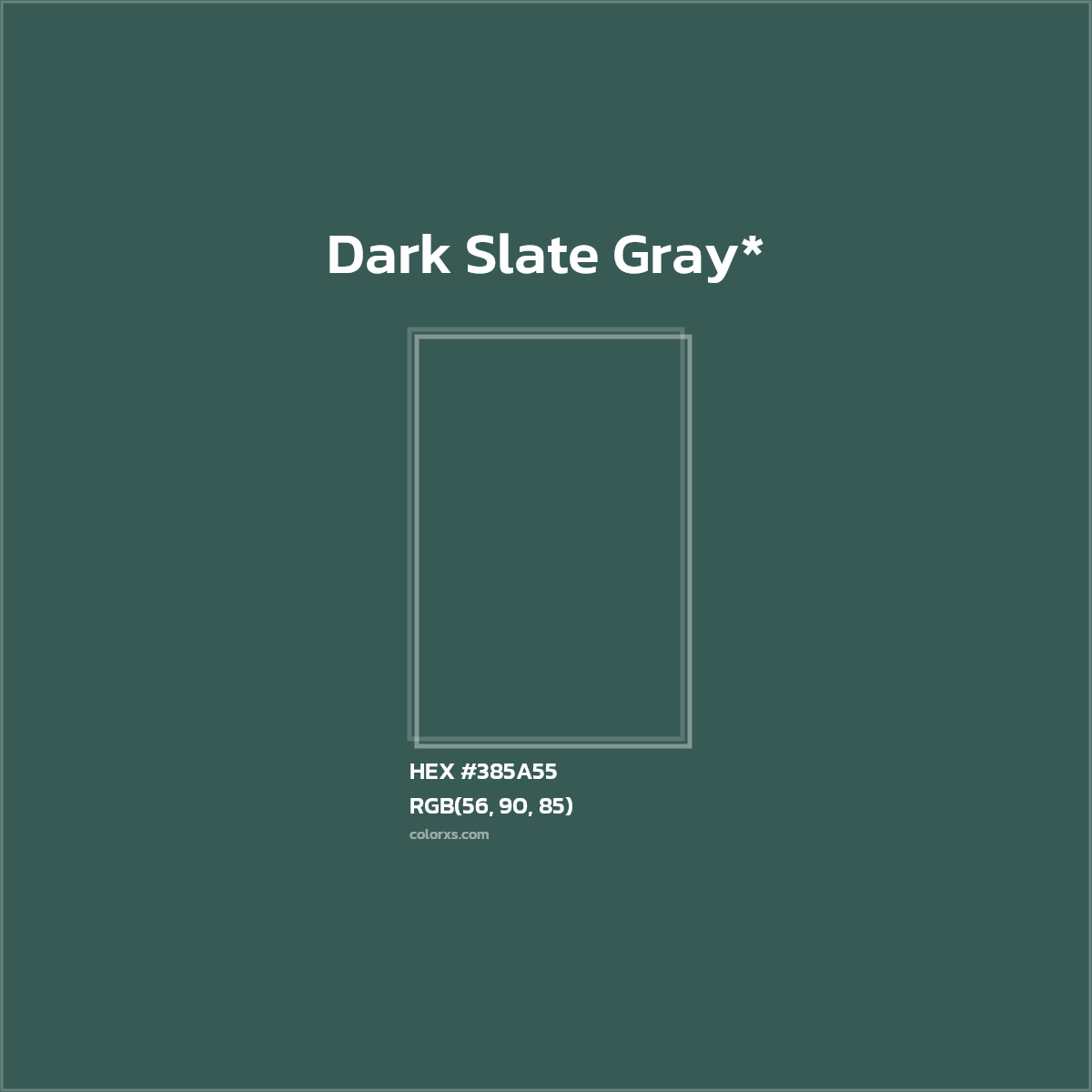 HEX #385A55 Color Name, Color Code, Palettes, Similar Paints, Images