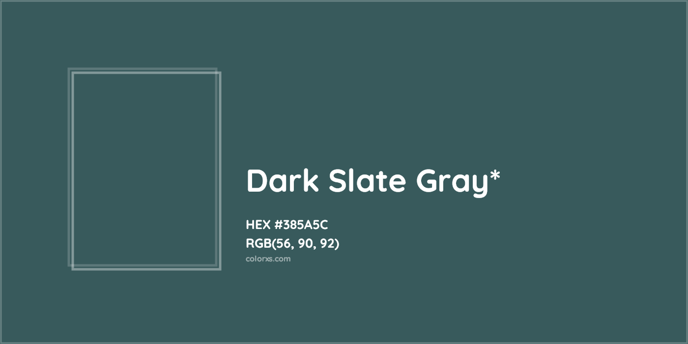 HEX #385A5C Color Name, Color Code, Palettes, Similar Paints, Images