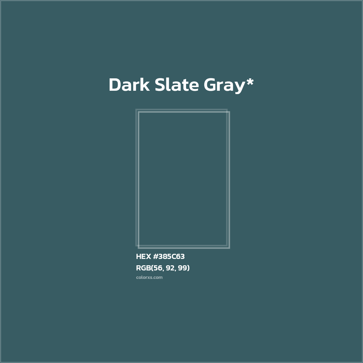HEX #385C63 Color Name, Color Code, Palettes, Similar Paints, Images