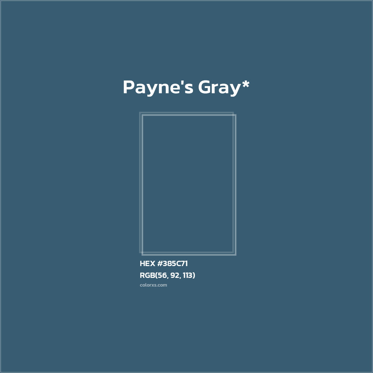 HEX #385C71 Color Name, Color Code, Palettes, Similar Paints, Images