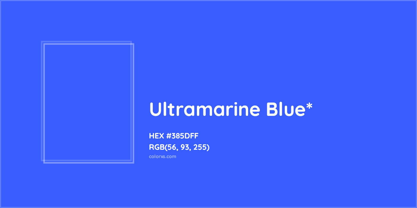 HEX #385DFF Color Name, Color Code, Palettes, Similar Paints, Images