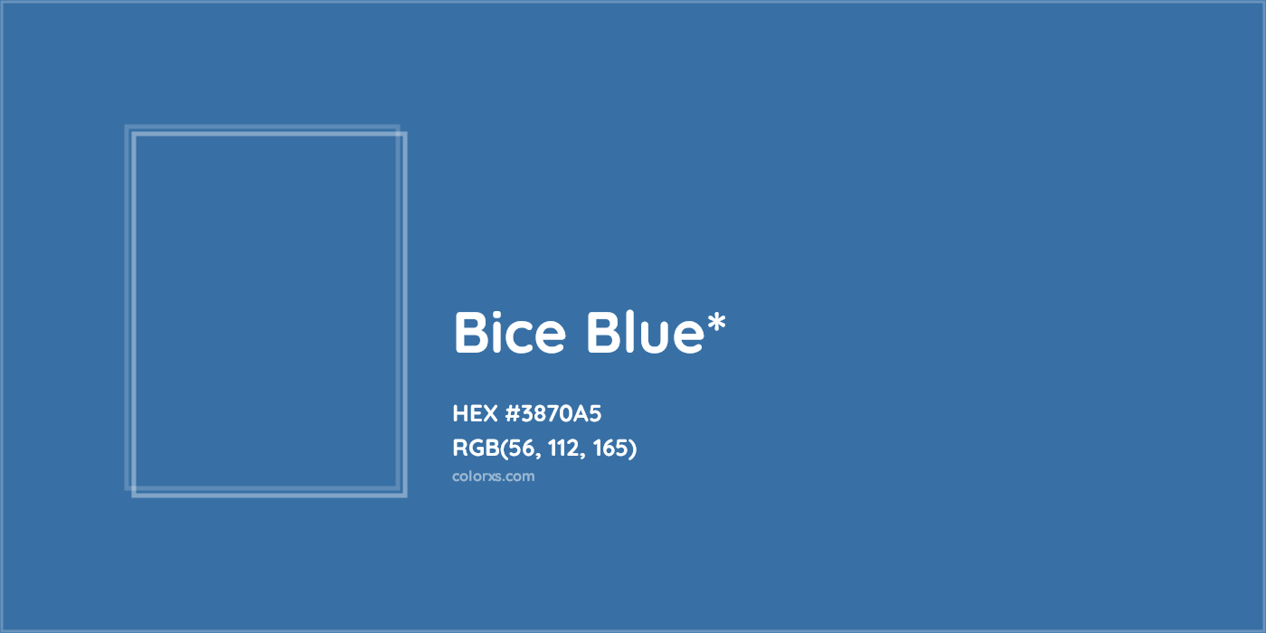 HEX #3870A5 Color Name, Color Code, Palettes, Similar Paints, Images