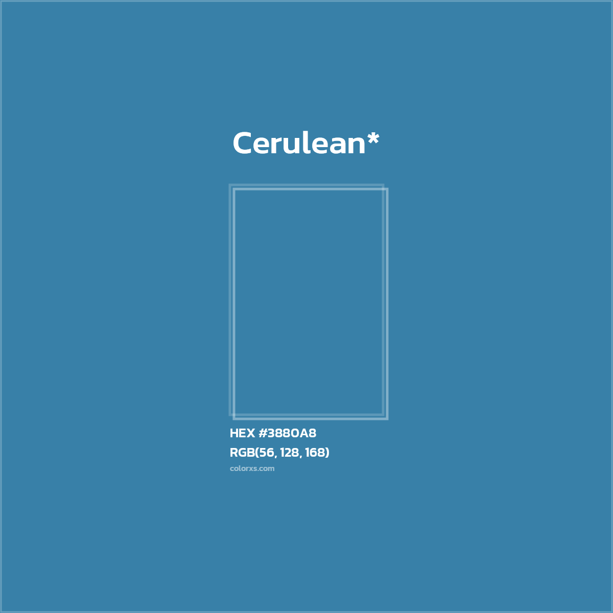 HEX #3880A8 Color Name, Color Code, Palettes, Similar Paints, Images