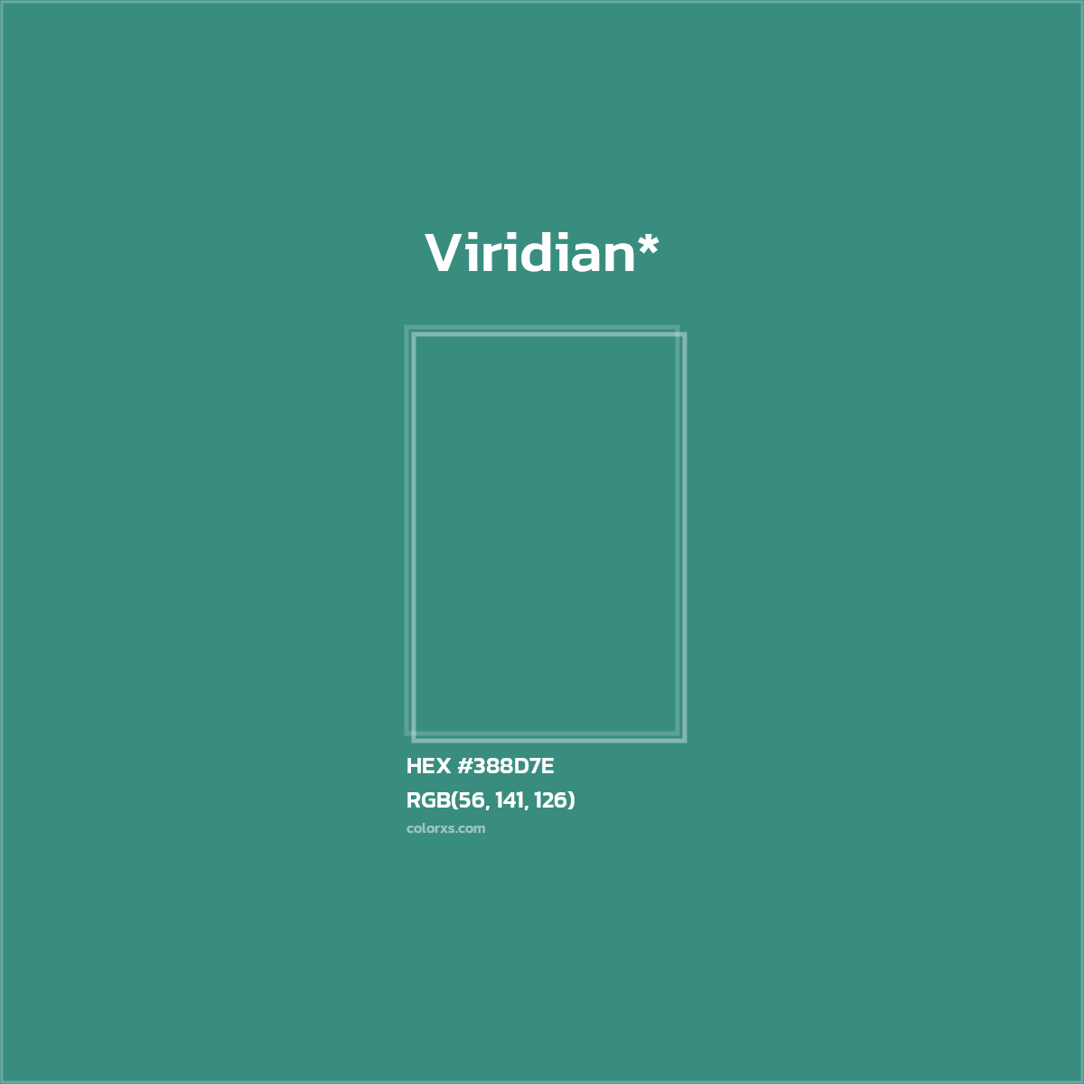 HEX #388D7E Color Name, Color Code, Palettes, Similar Paints, Images