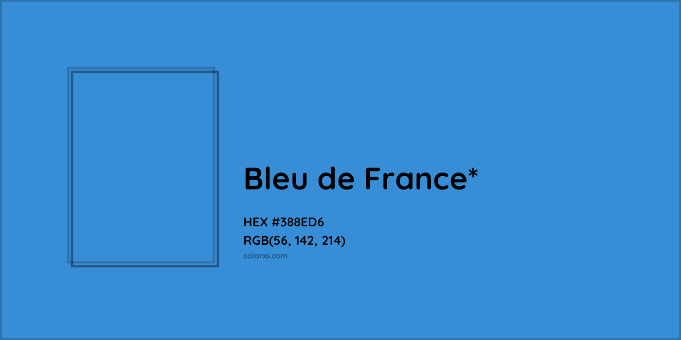 HEX #388ED6 Color Name, Color Code, Palettes, Similar Paints, Images