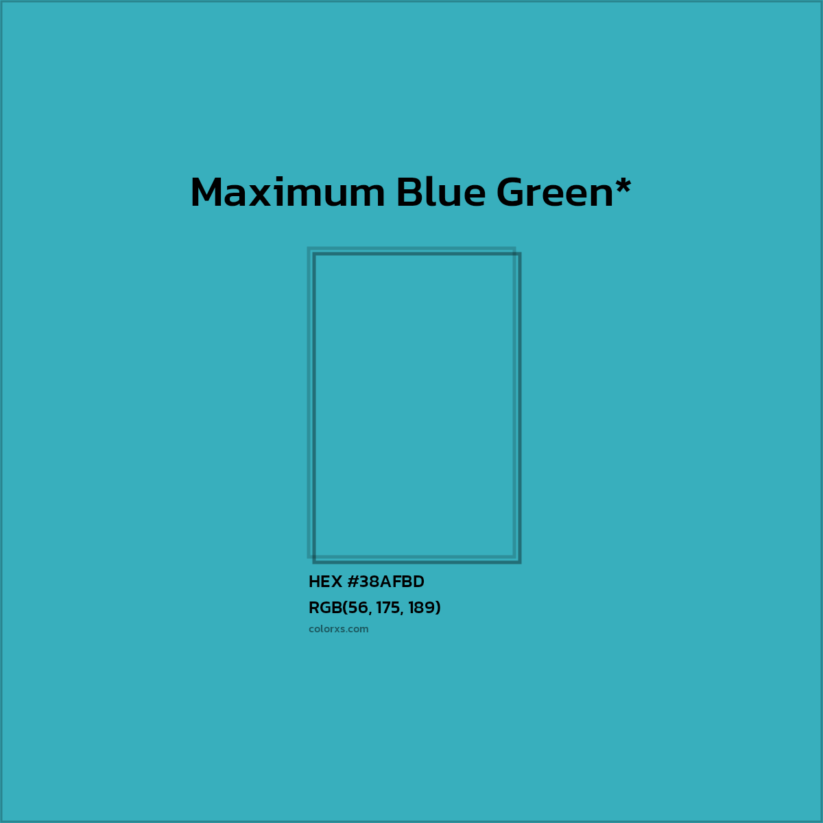 HEX #38AFBD Color Name, Color Code, Palettes, Similar Paints, Images