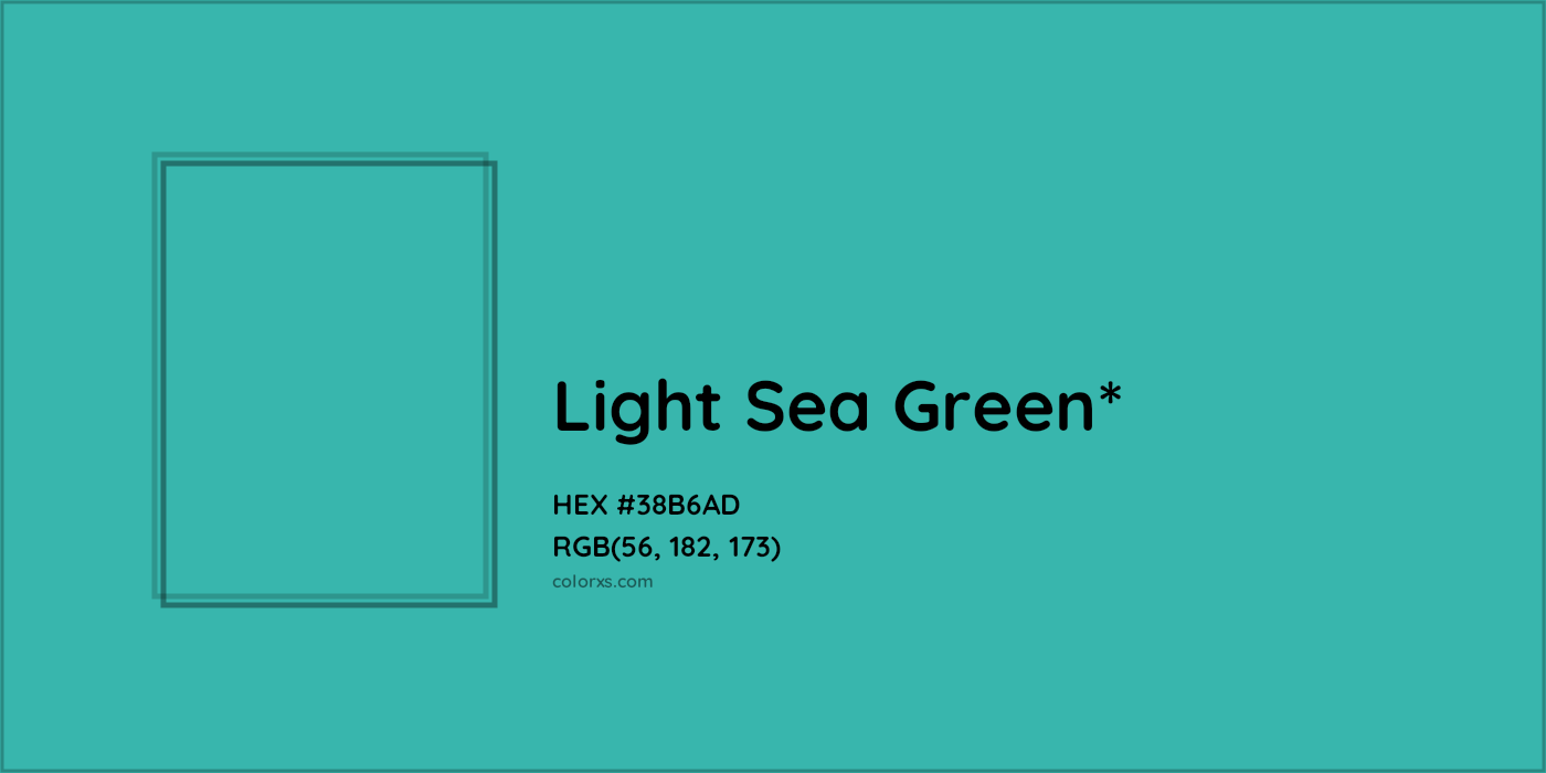HEX #38B6AD Color Name, Color Code, Palettes, Similar Paints, Images