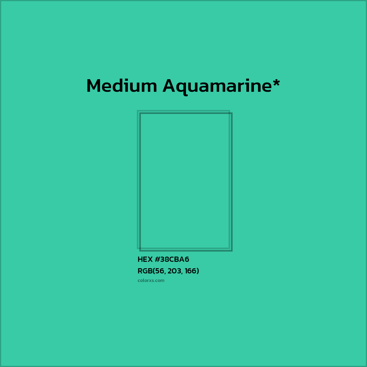 HEX #38CBA6 Color Name, Color Code, Palettes, Similar Paints, Images
