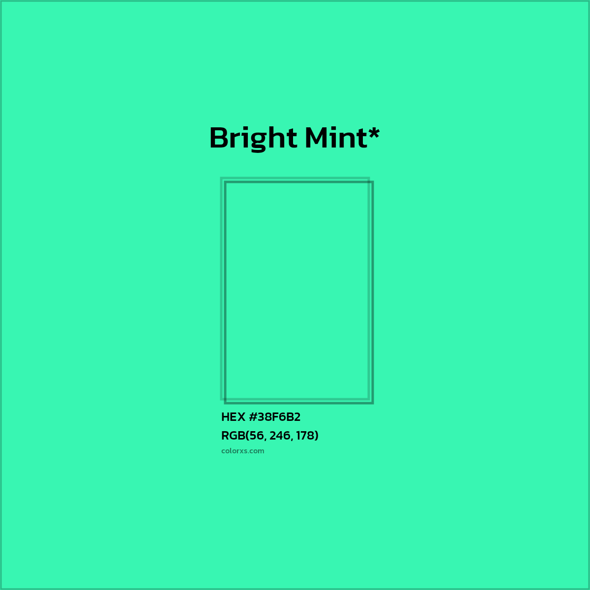 HEX #38F6B2 Color Name, Color Code, Palettes, Similar Paints, Images