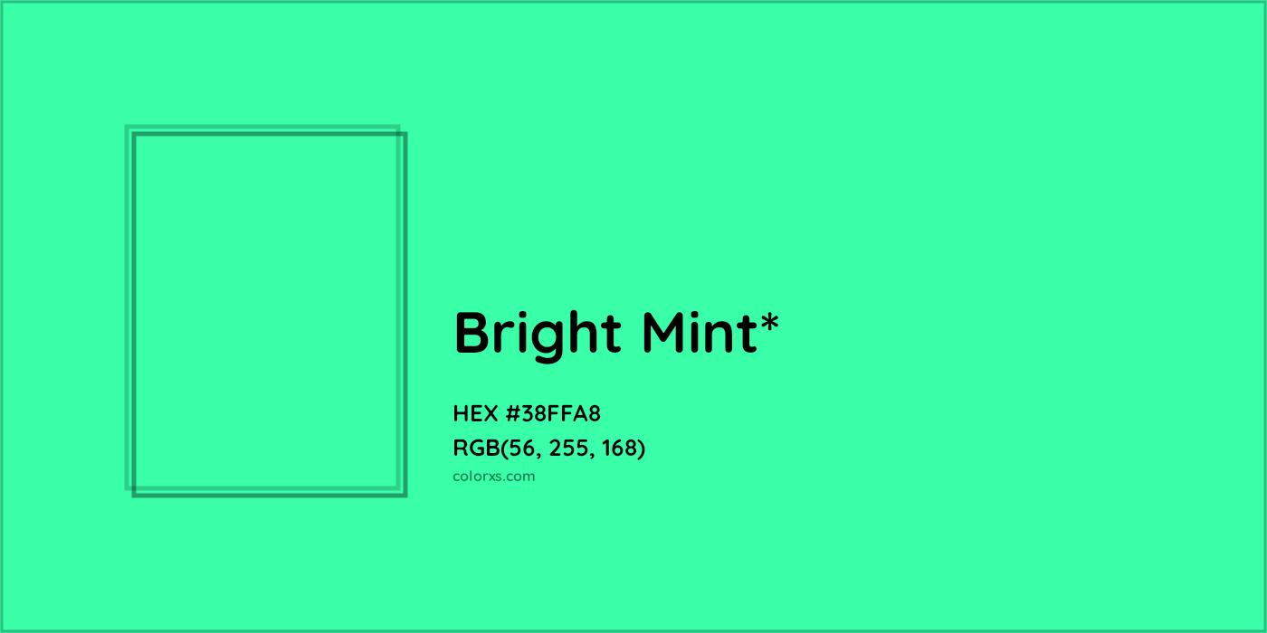 HEX #38FFA8 Color Name, Color Code, Palettes, Similar Paints, Images