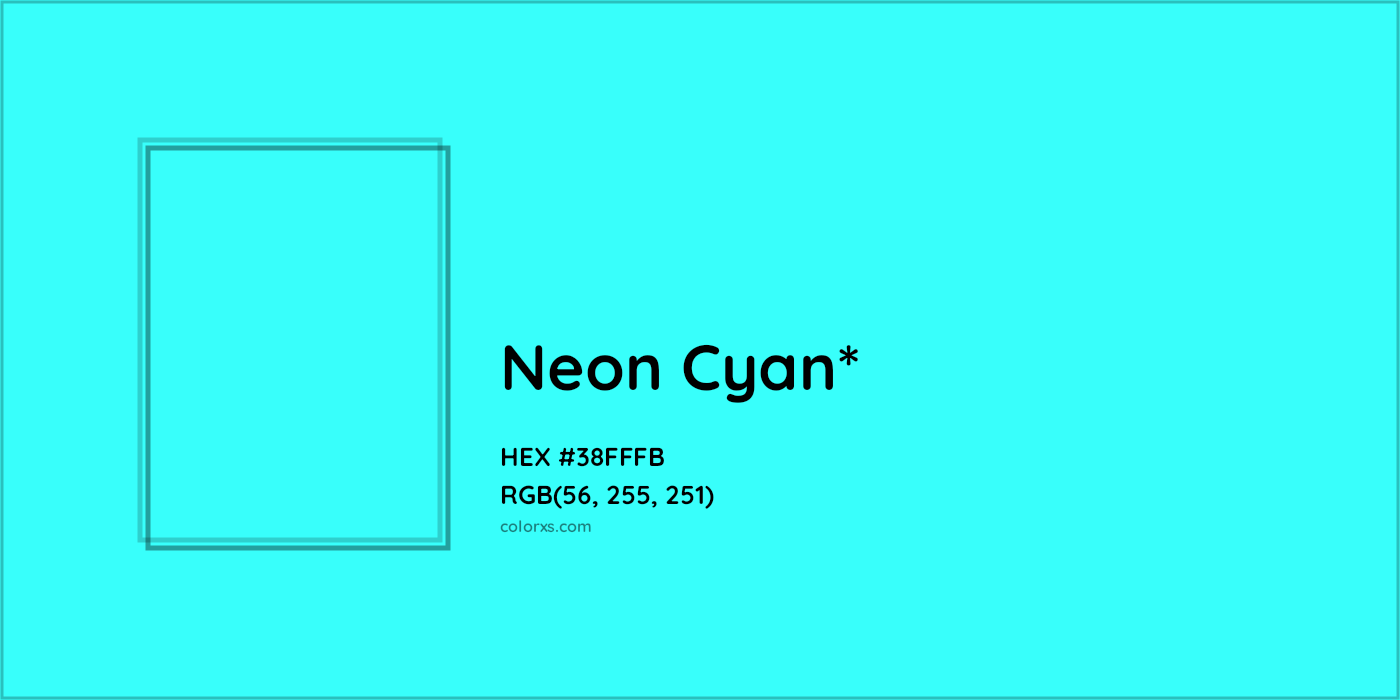 HEX #38FFFB Color Name, Color Code, Palettes, Similar Paints, Images