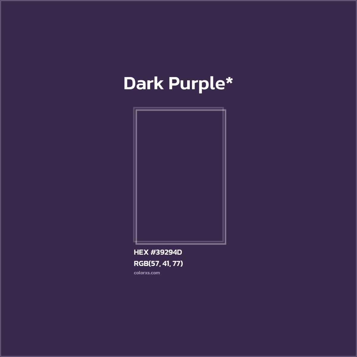 HEX #39294D Color Name, Color Code, Palettes, Similar Paints, Images