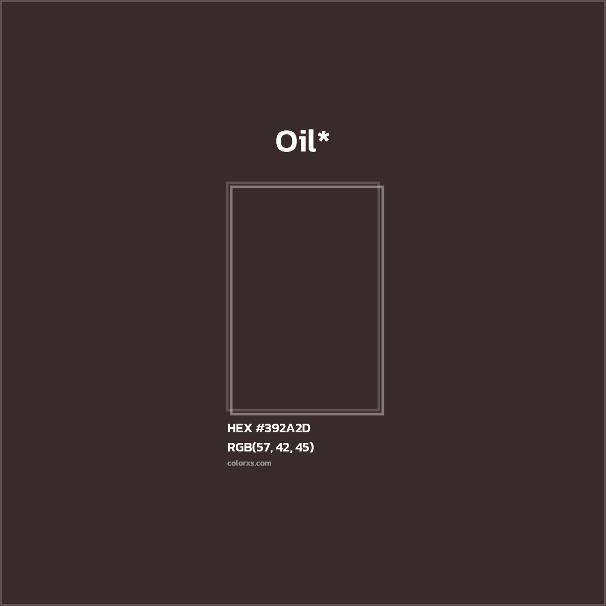 HEX #392A2D Color Name, Color Code, Palettes, Similar Paints, Images