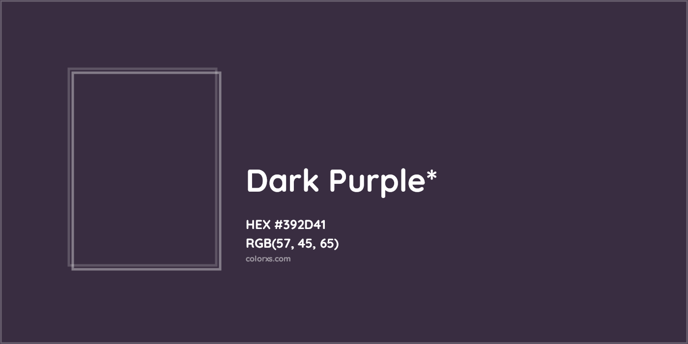 HEX #392D41 Color Name, Color Code, Palettes, Similar Paints, Images