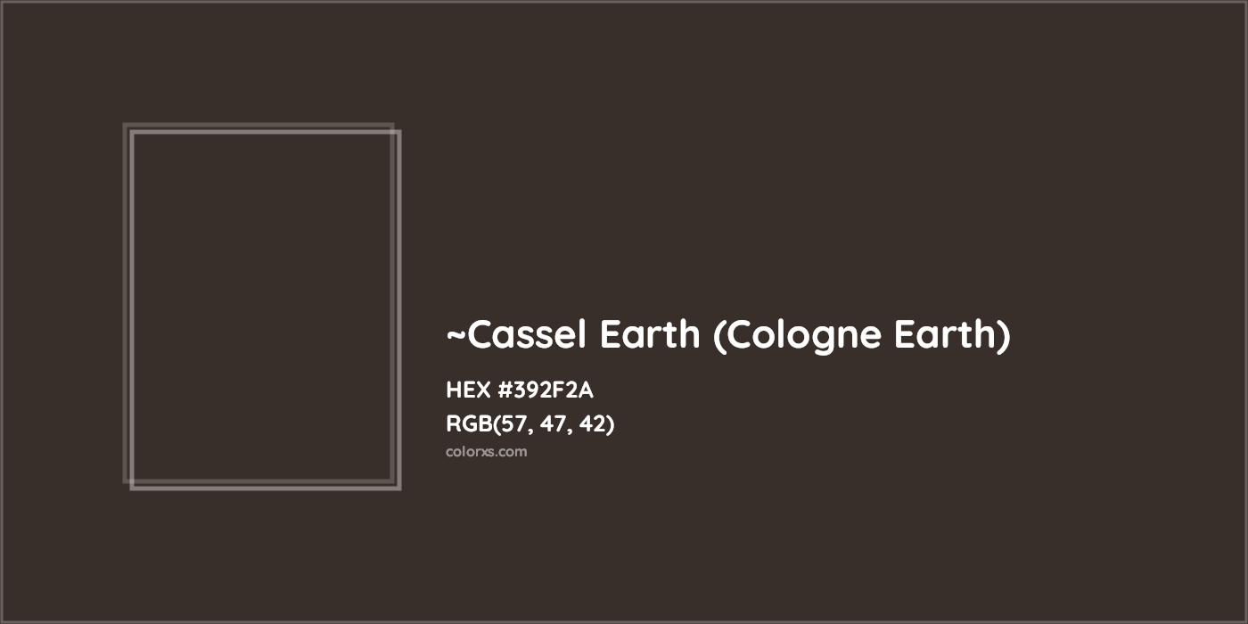 HEX #392F2A Color Name, Color Code, Palettes, Similar Paints, Images