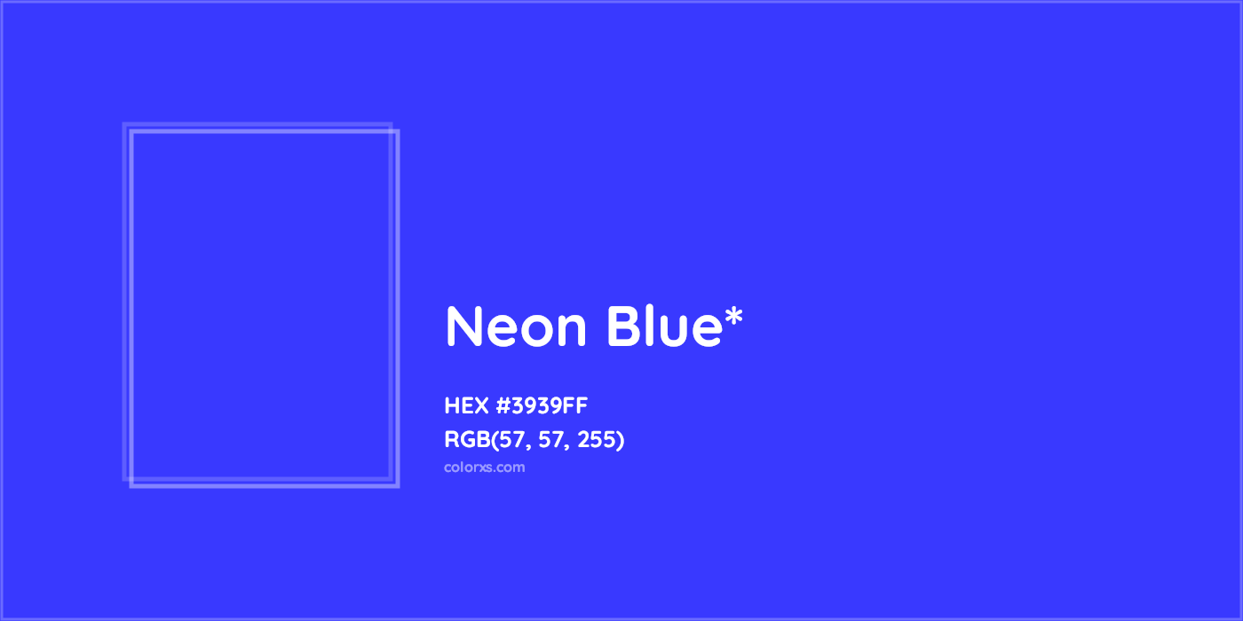 HEX #3939FF Color Name, Color Code, Palettes, Similar Paints, Images
