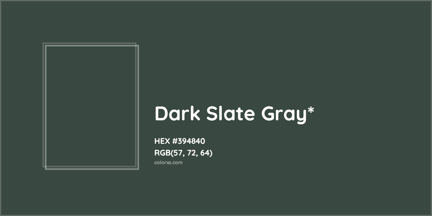HEX #394840 Color Name, Color Code, Palettes, Similar Paints, Images