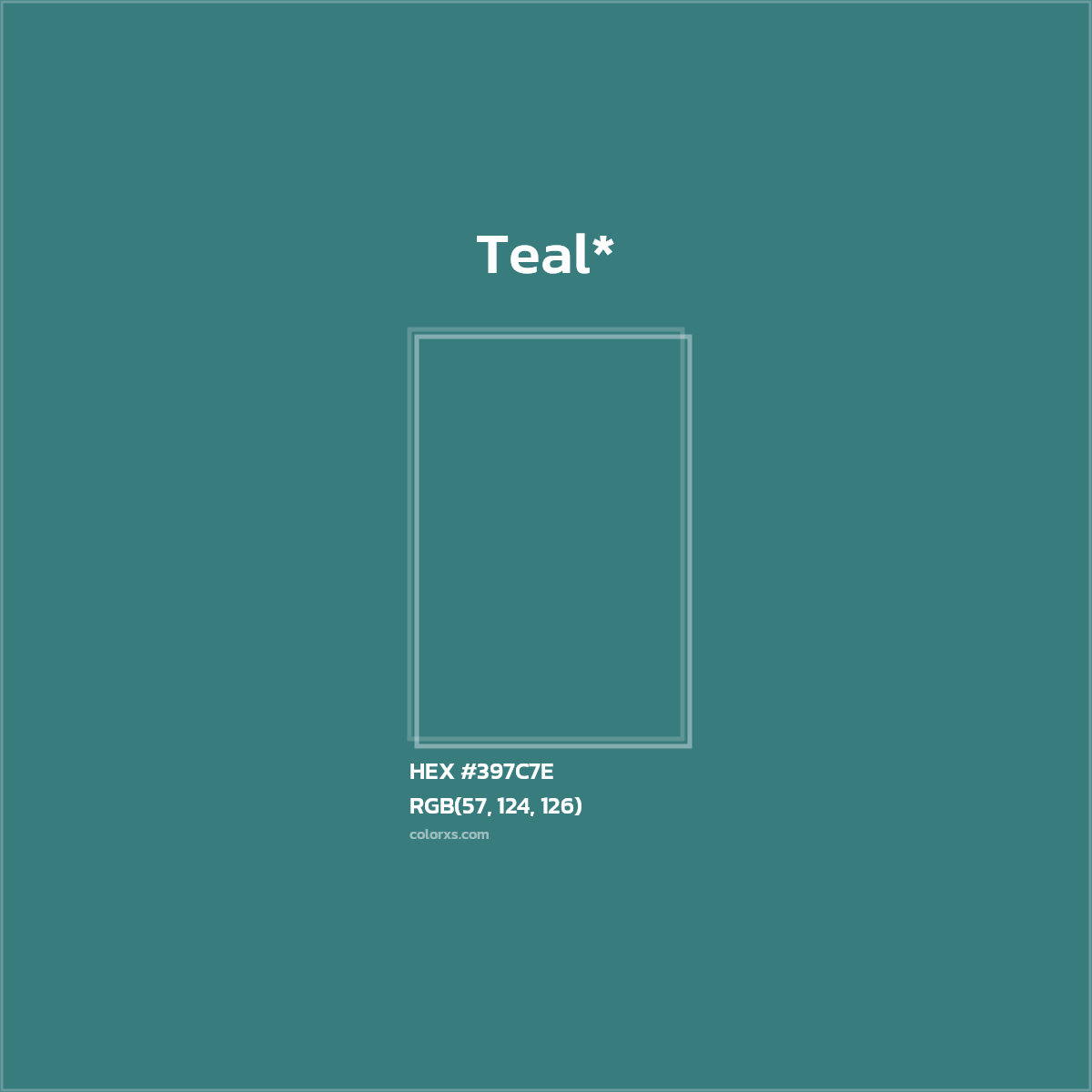 HEX #397C7E Color Name, Color Code, Palettes, Similar Paints, Images