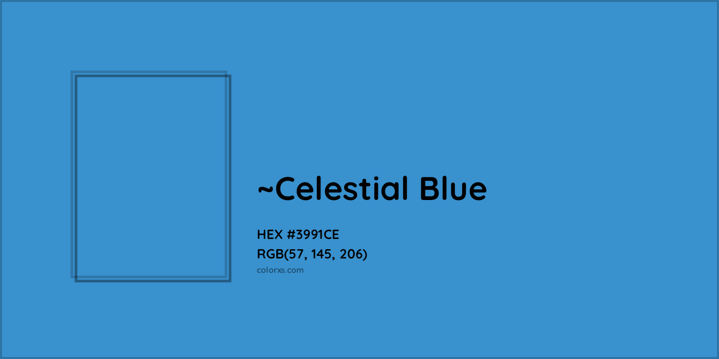 HEX #3991CE Color Name, Color Code, Palettes, Similar Paints, Images