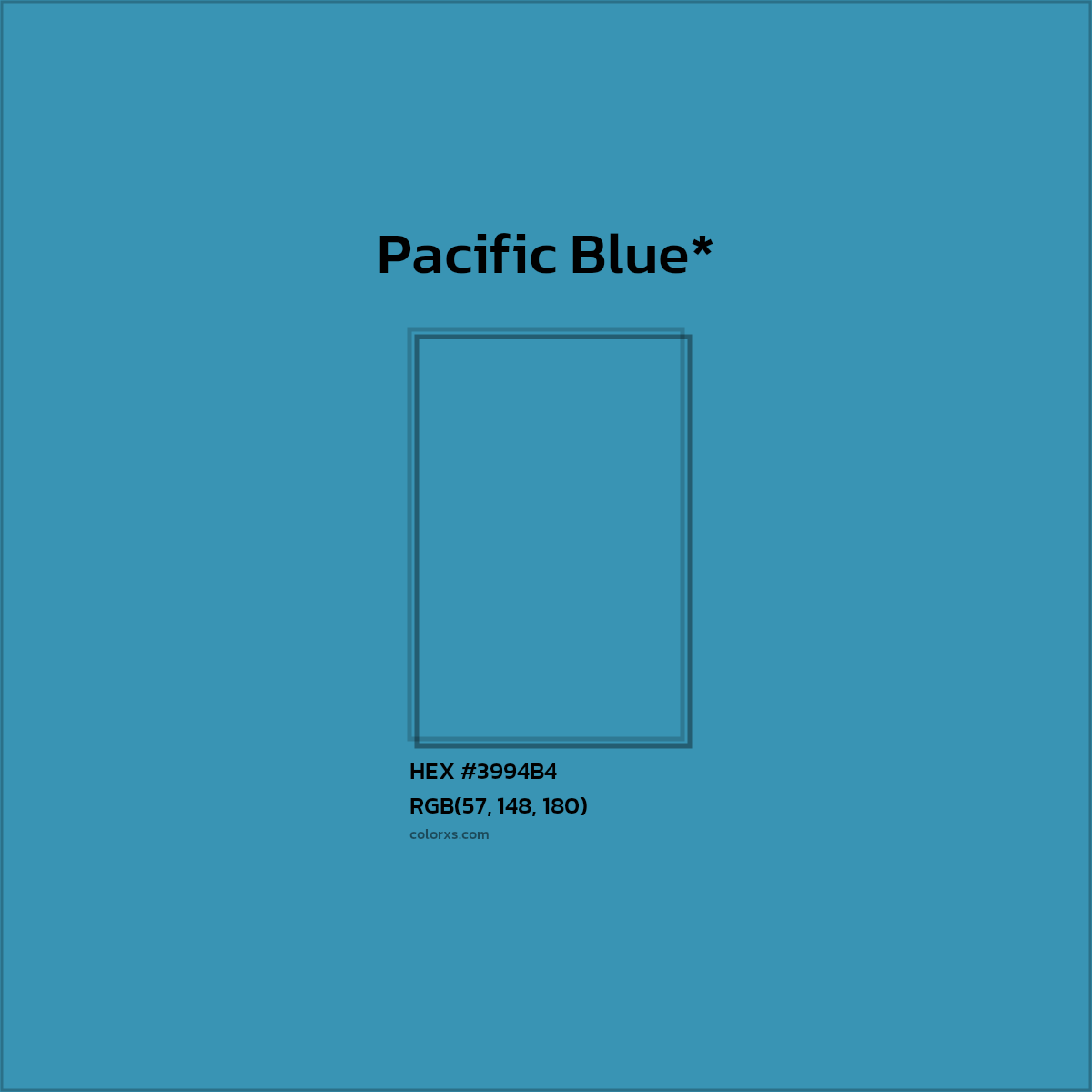 HEX #3994B4 Color Name, Color Code, Palettes, Similar Paints, Images
