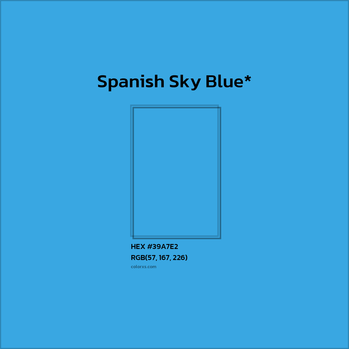 HEX #39A7E2 Color Name, Color Code, Palettes, Similar Paints, Images