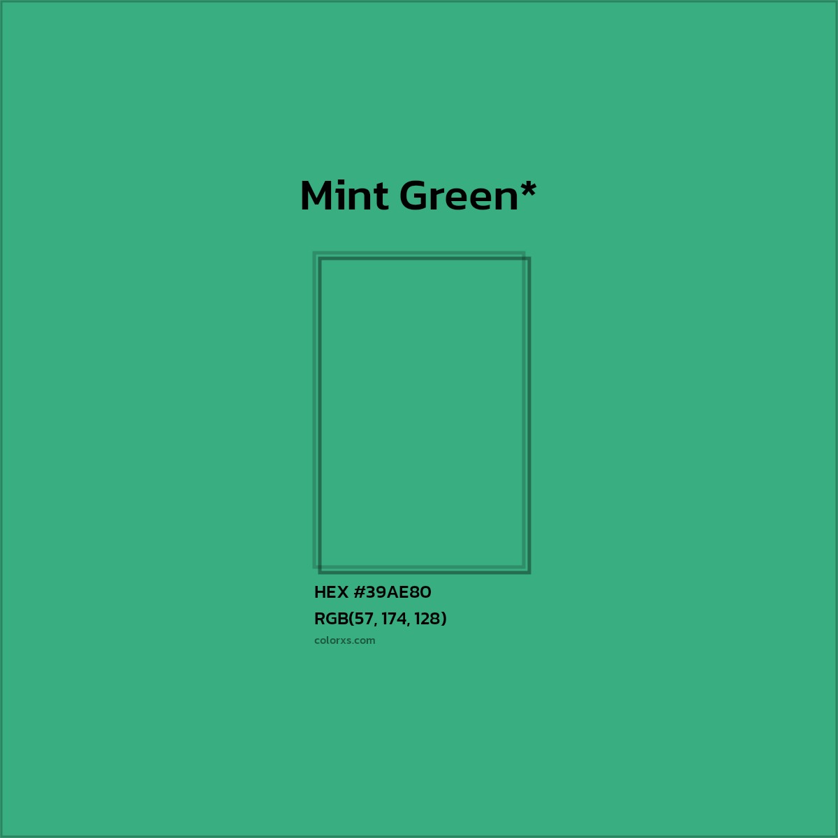 HEX #39AE80 Color Name, Color Code, Palettes, Similar Paints, Images