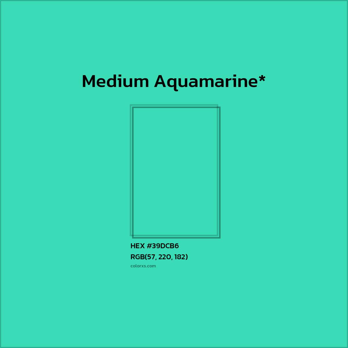 HEX #39DCB6 Color Name, Color Code, Palettes, Similar Paints, Images