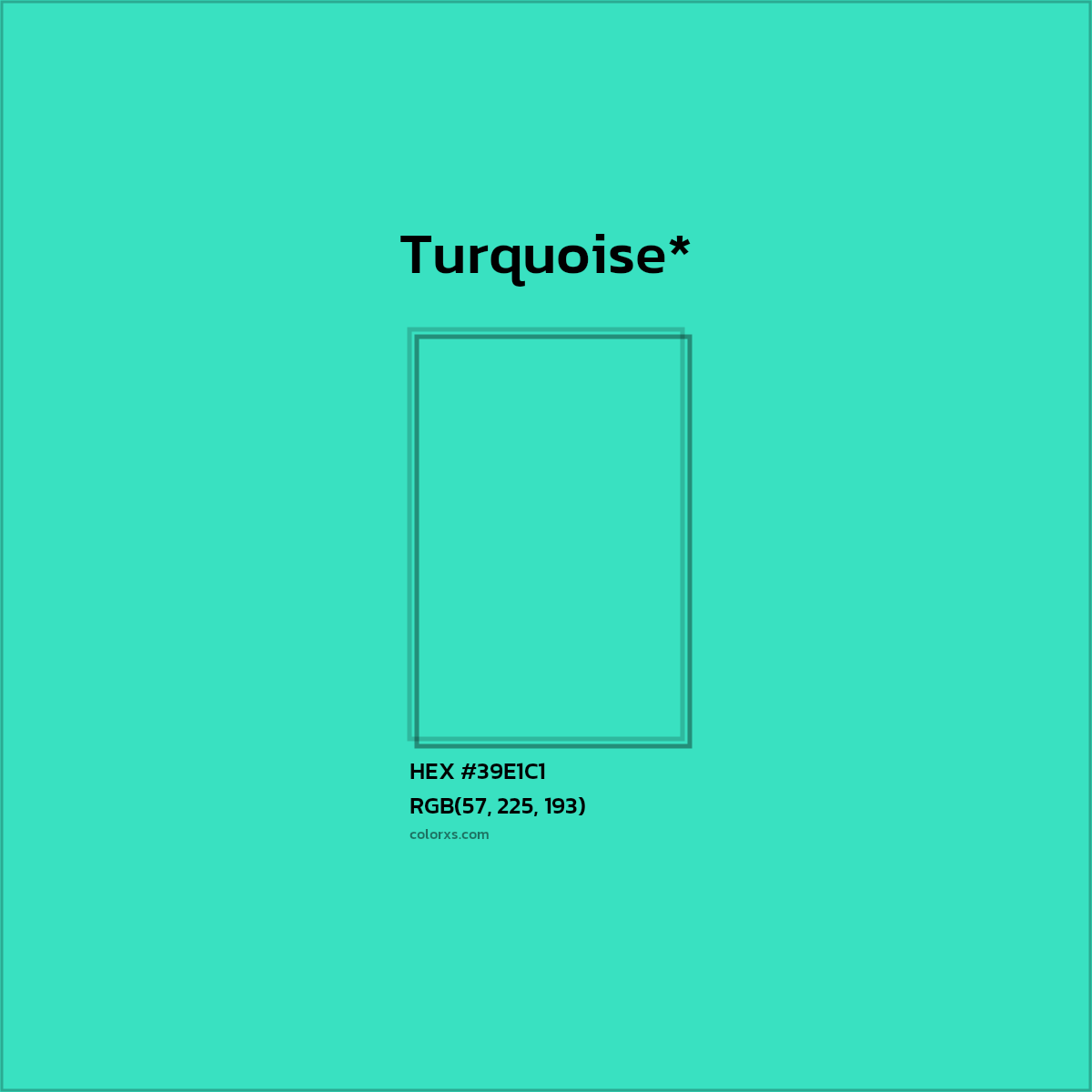HEX #39E1C1 Color Name, Color Code, Palettes, Similar Paints, Images