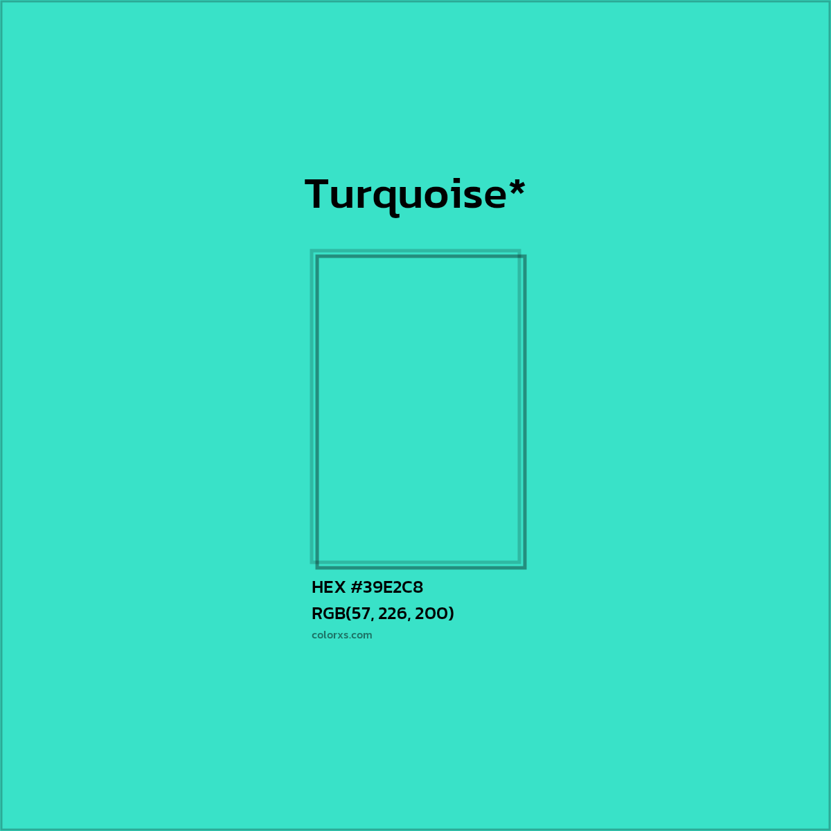HEX #39E2C8 Color Name, Color Code, Palettes, Similar Paints, Images