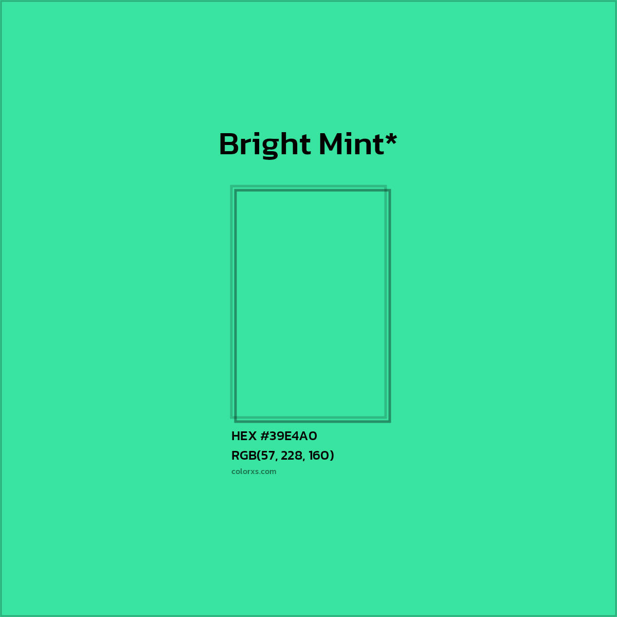 HEX #39E4A0 Color Name, Color Code, Palettes, Similar Paints, Images