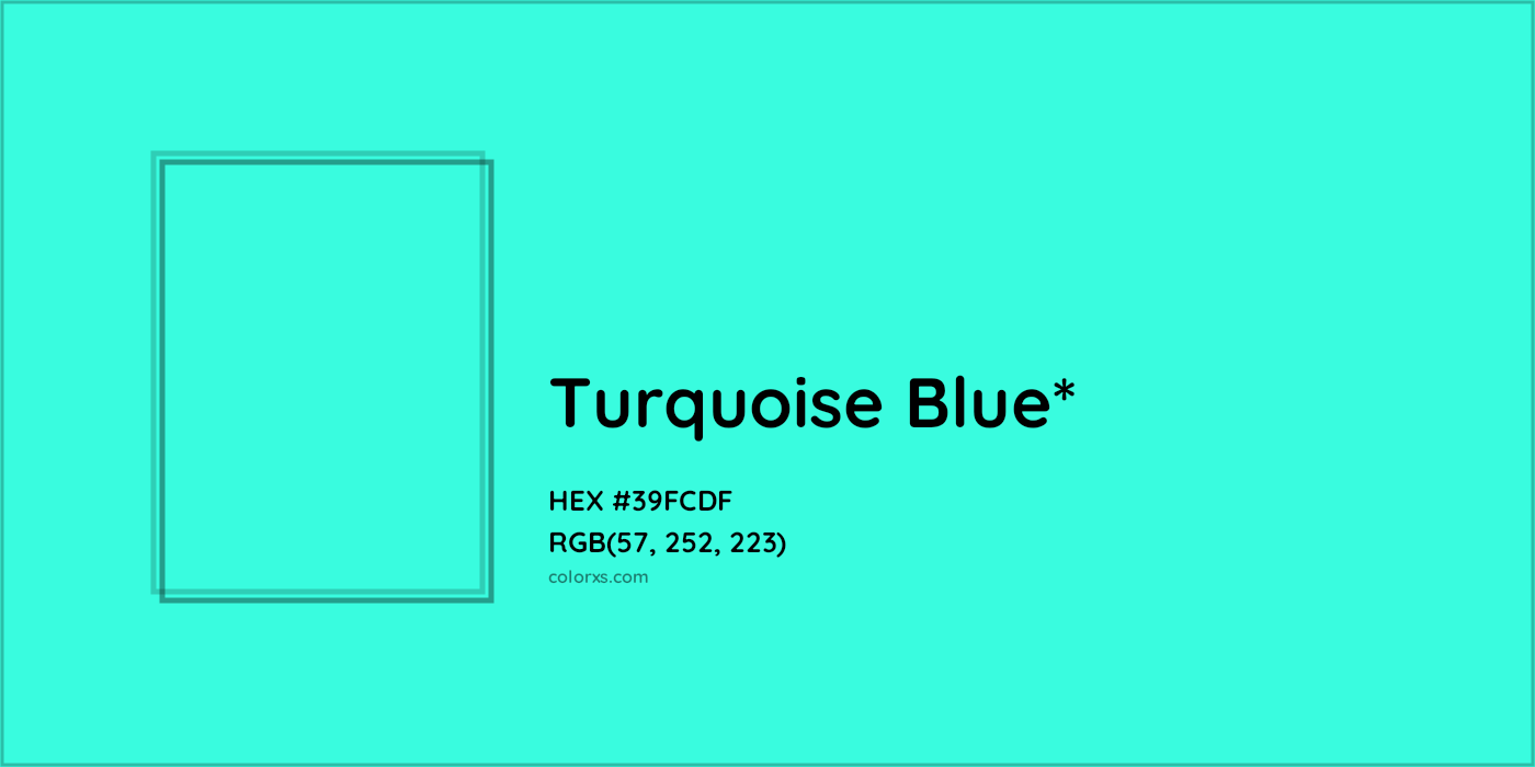 HEX #39FCDF Color Name, Color Code, Palettes, Similar Paints, Images