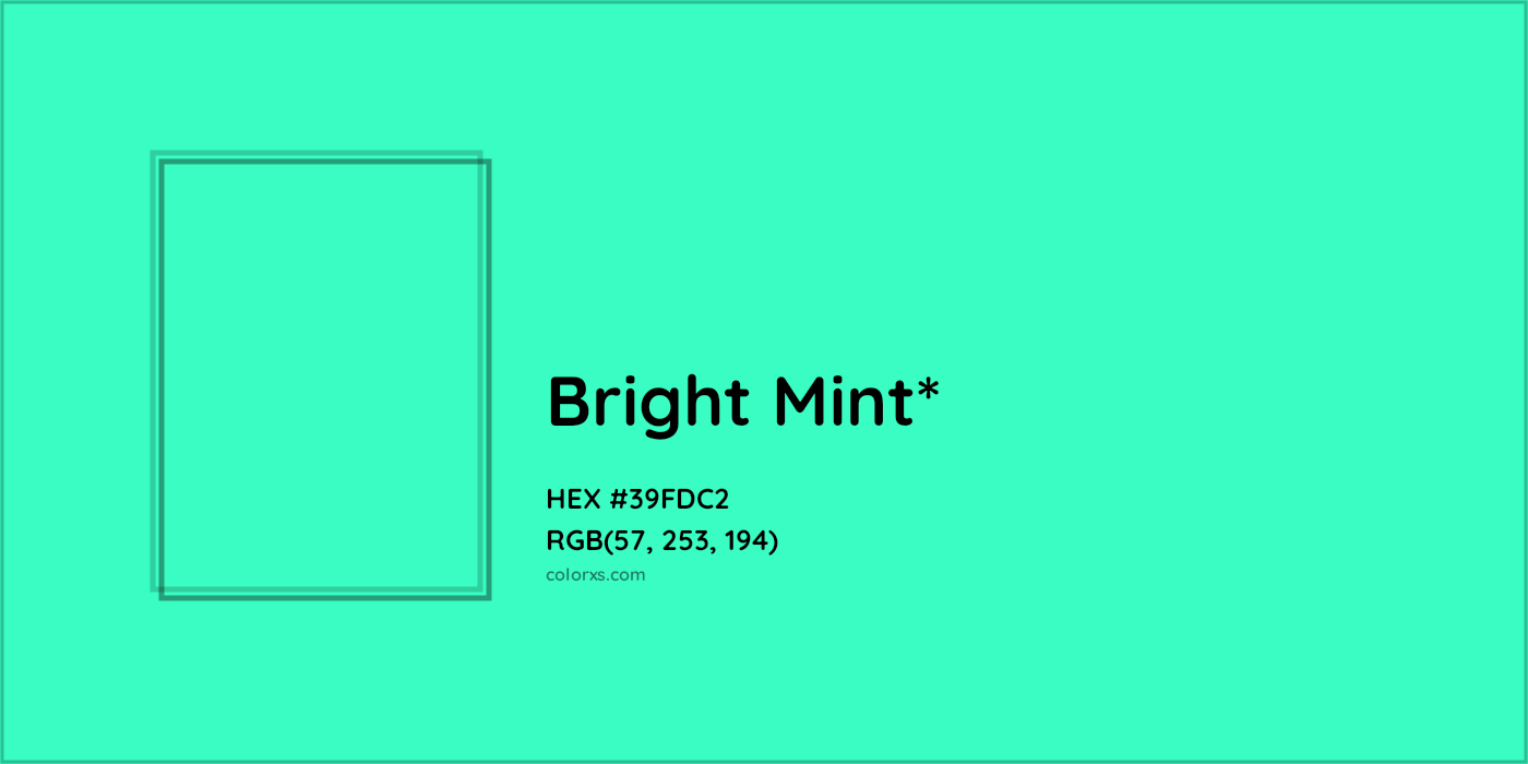 HEX #39FDC2 Color Name, Color Code, Palettes, Similar Paints, Images