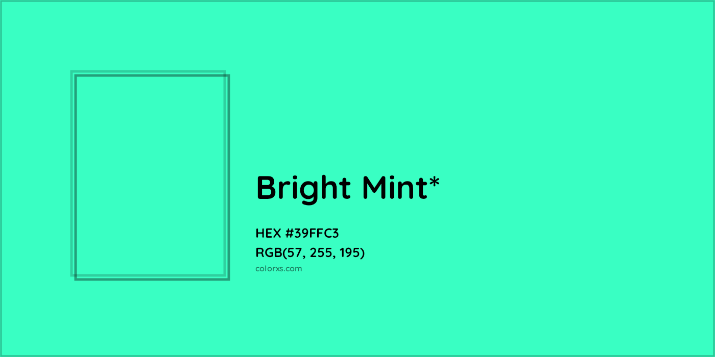 HEX #39FFC3 Color Name, Color Code, Palettes, Similar Paints, Images