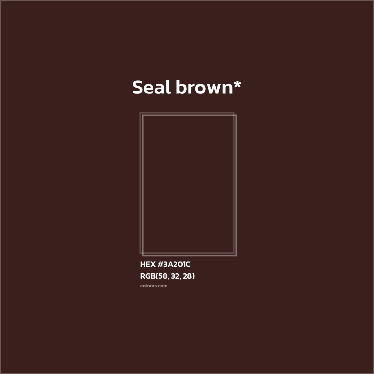 HEX #3A201C Color Name, Color Code, Palettes, Similar Paints, Images