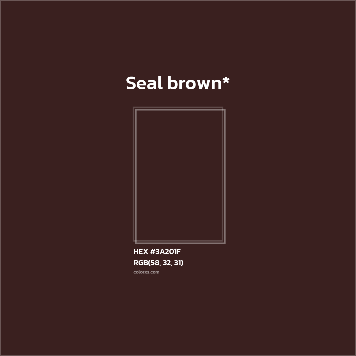 HEX #3A201F Color Name, Color Code, Palettes, Similar Paints, Images