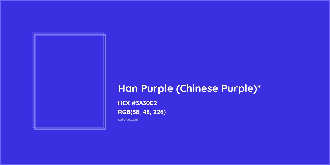 HEX #3A30E2 Color Name, Color Code, Palettes, Similar Paints, Images