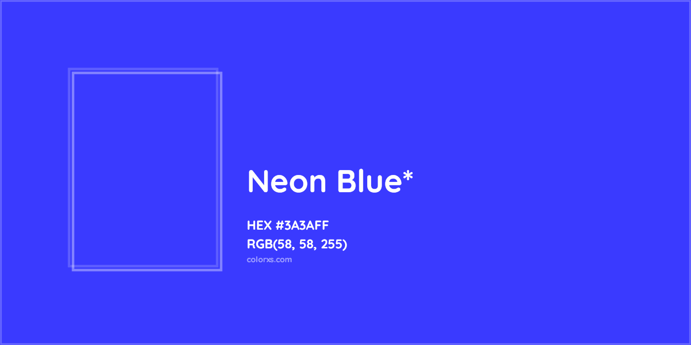 HEX #3A3AFF Color Name, Color Code, Palettes, Similar Paints, Images