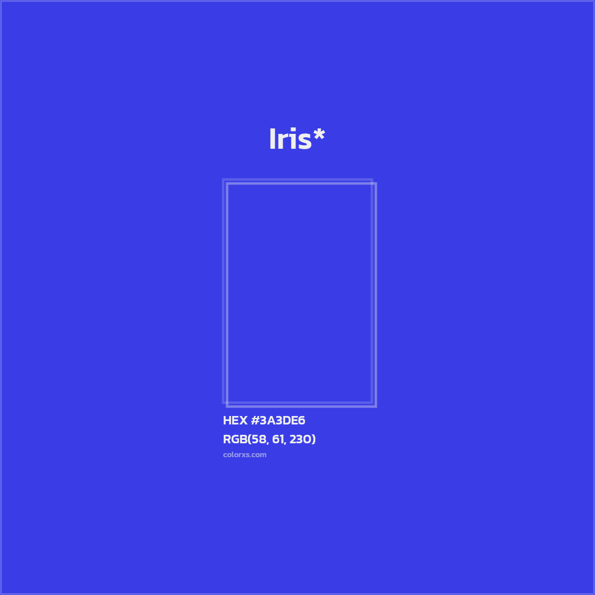 HEX #3A3DE6 Color Name, Color Code, Palettes, Similar Paints, Images