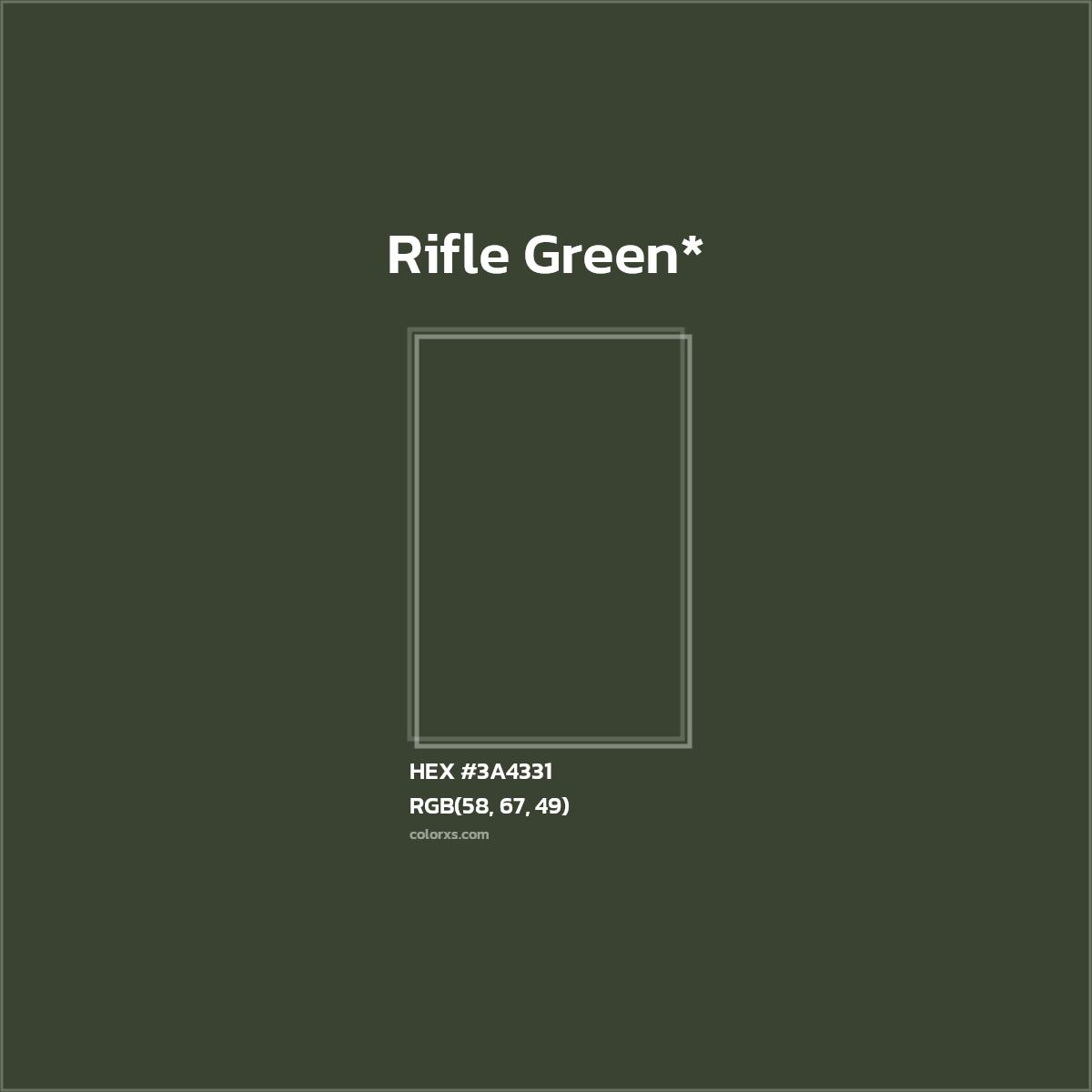 HEX #3A4331 Color Name, Color Code, Palettes, Similar Paints, Images