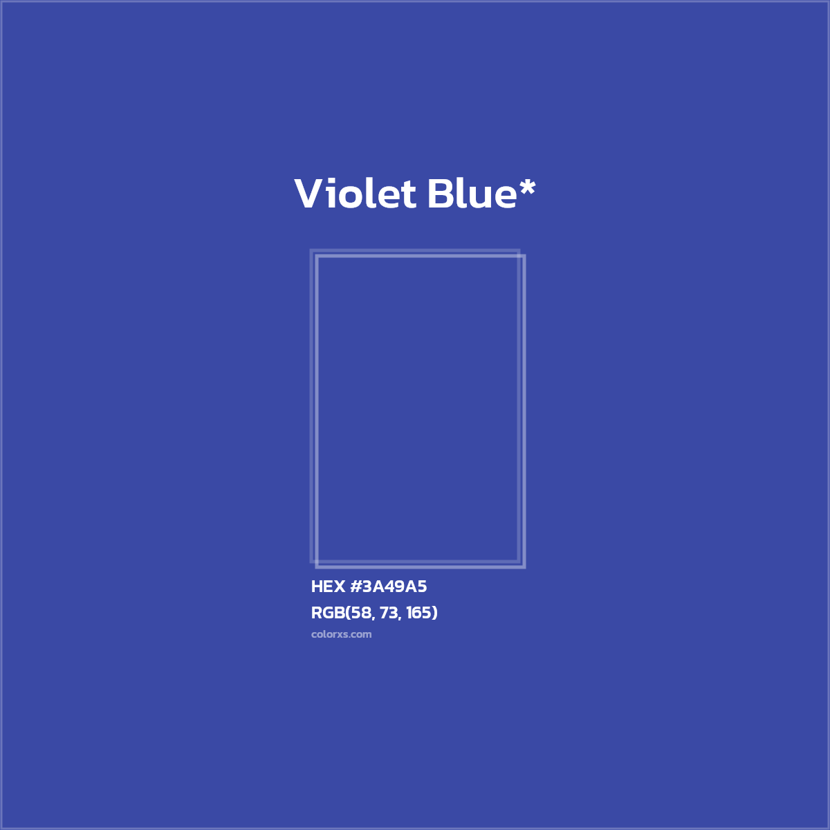 HEX #3A49A5 Color Name, Color Code, Palettes, Similar Paints, Images
