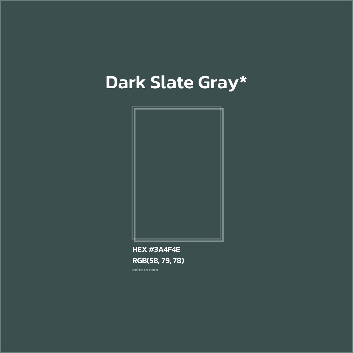 HEX #3A4F4E Color Name, Color Code, Palettes, Similar Paints, Images