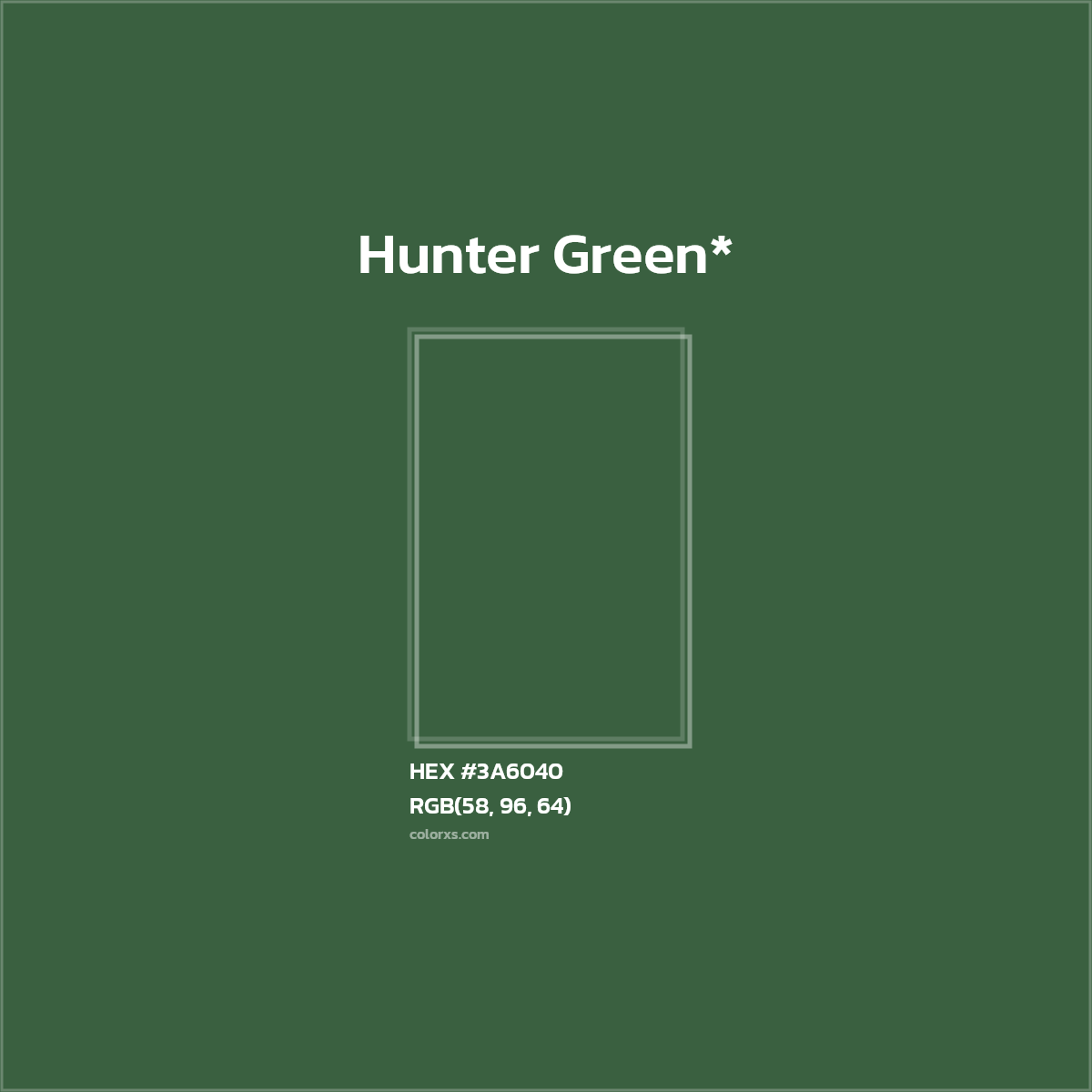HEX #3A6040 Color Name, Color Code, Palettes, Similar Paints, Images